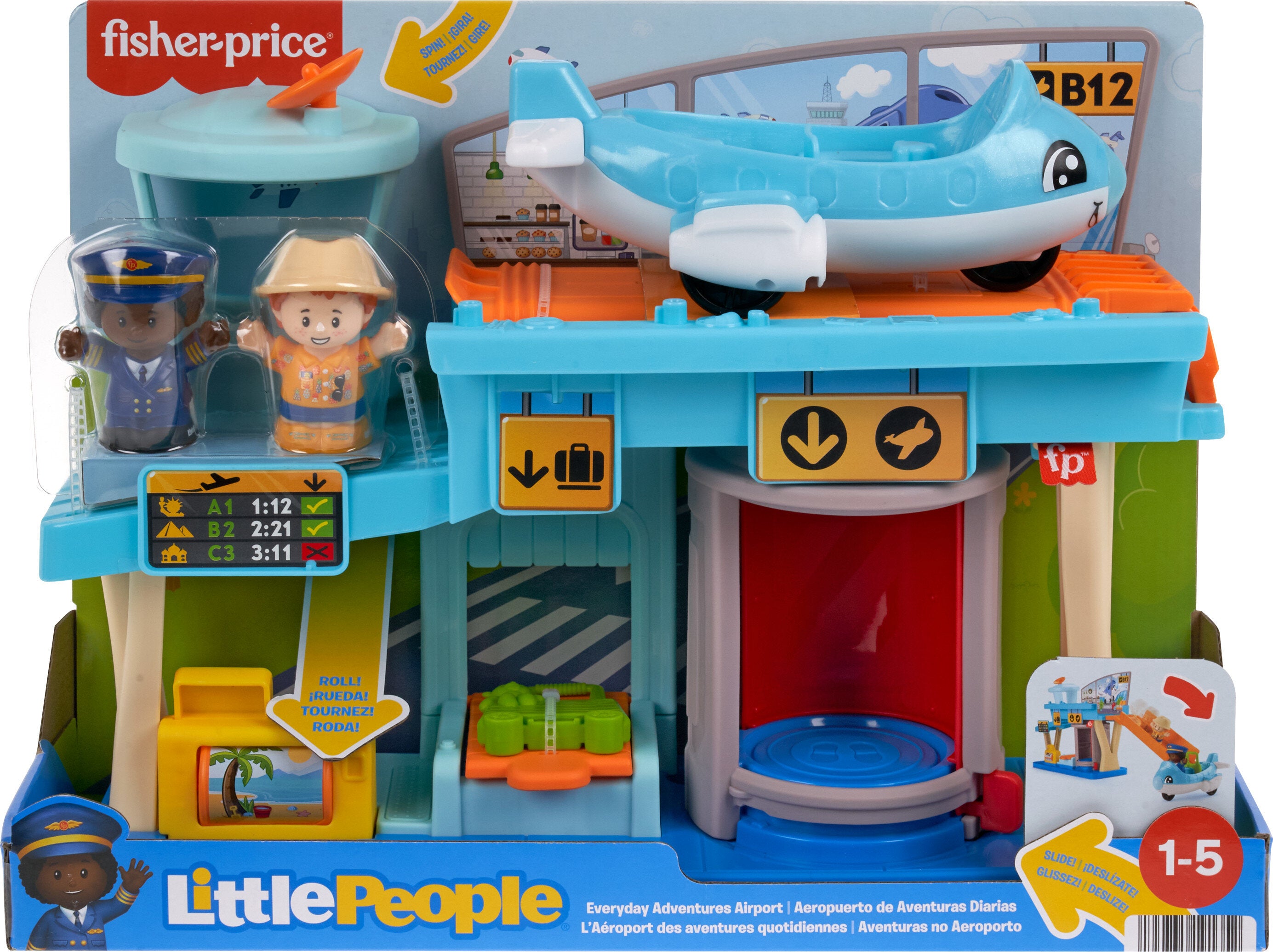 Colorful multicolor airport playset for toddlers and preschoolers
