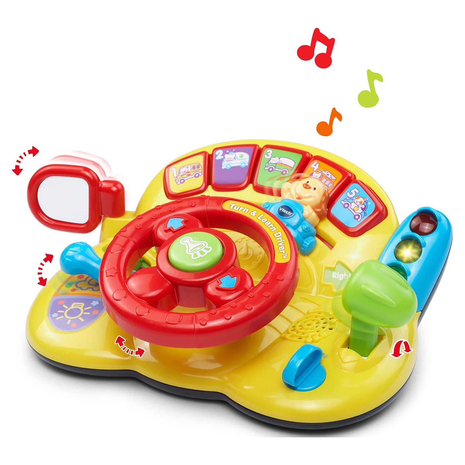 Toddler driving role-play toy with gear shifter and sound effects
