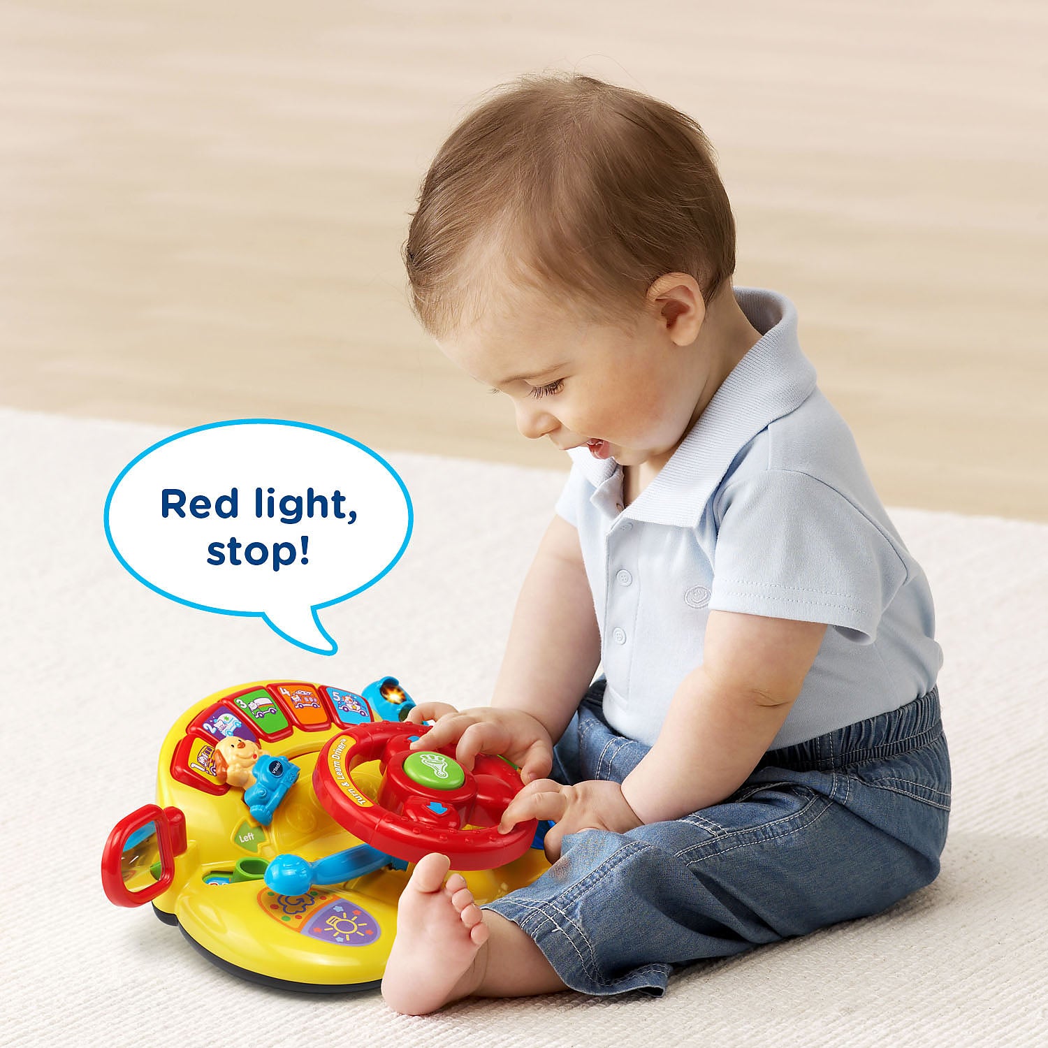 VTech Turn and Learn Driver role-play toy with colorful buttons
