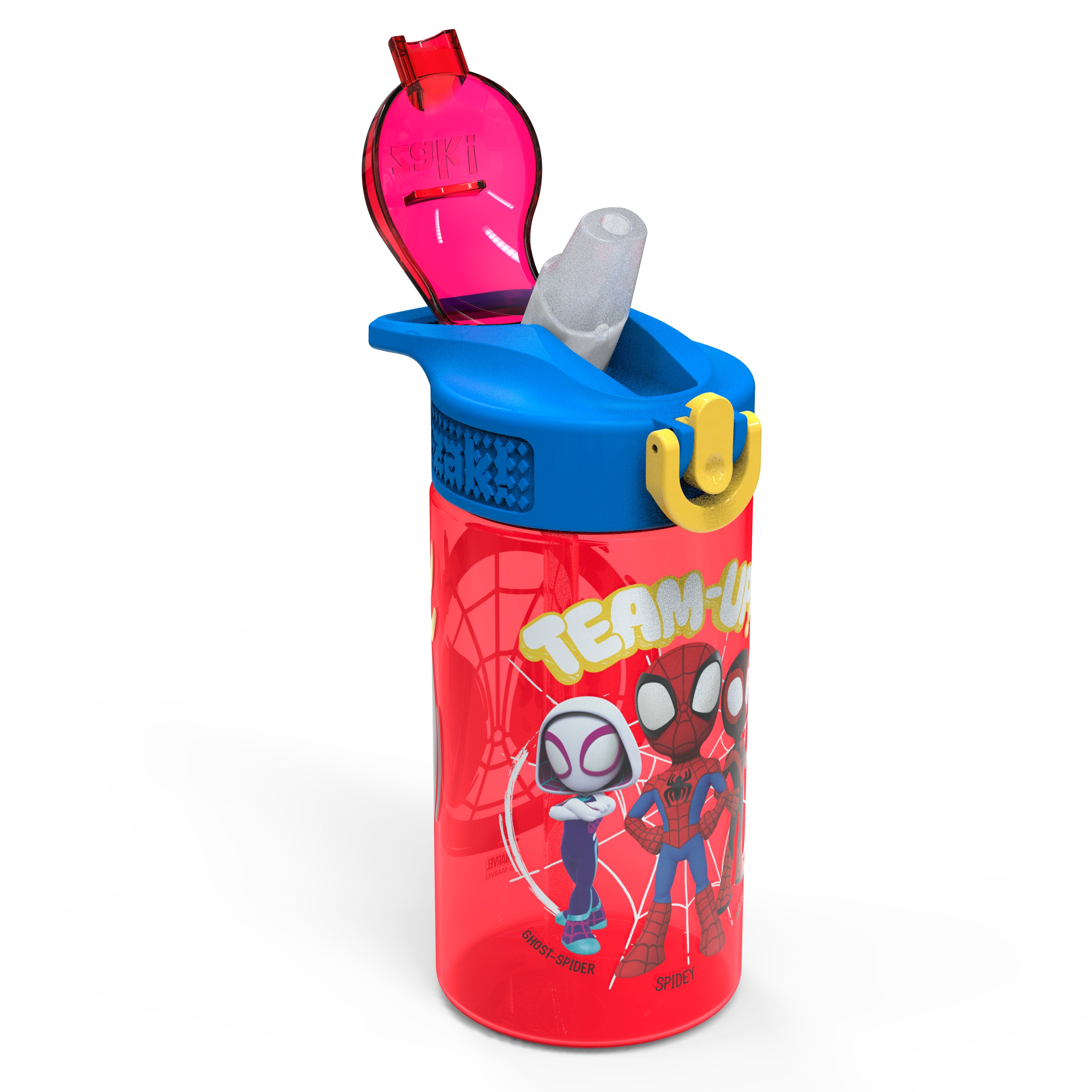 Leak-proof flip-top Spider-Man water bottles for travel
