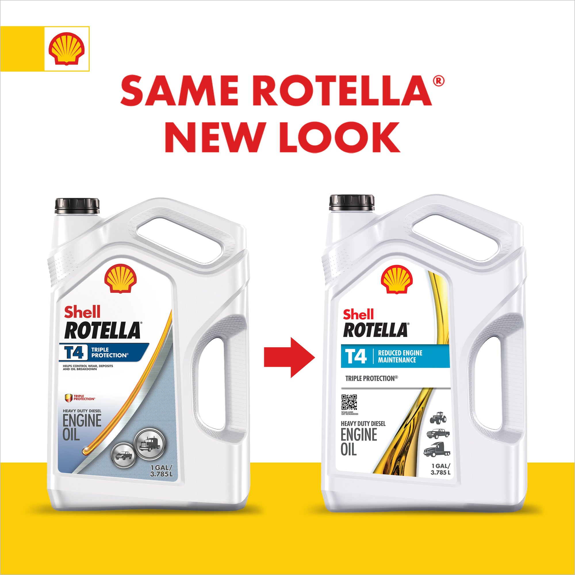 Shell Rotella T4 diesel oil with wear and deposit protection
