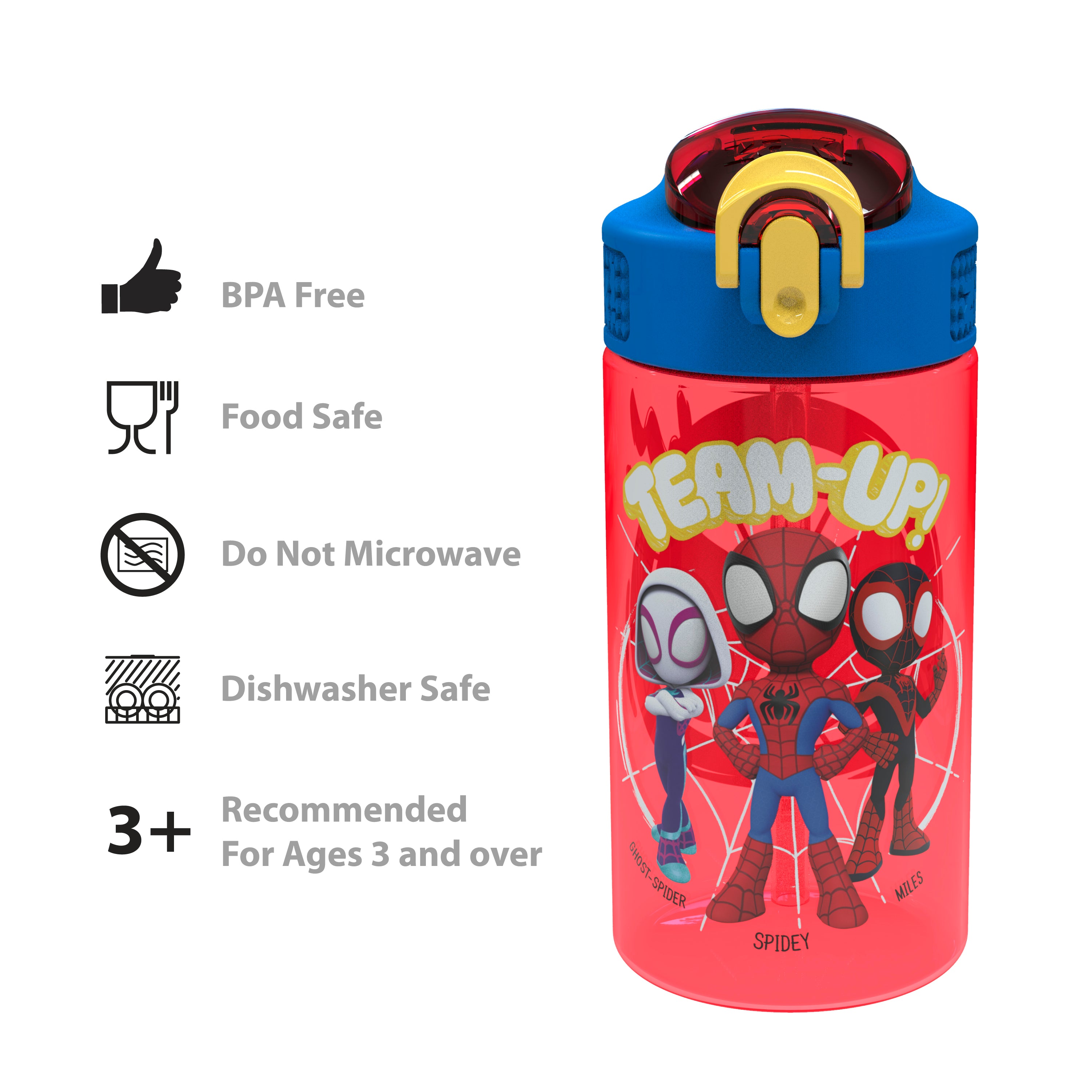 Child-safe Marvel-themed Spider-Man water bottles
