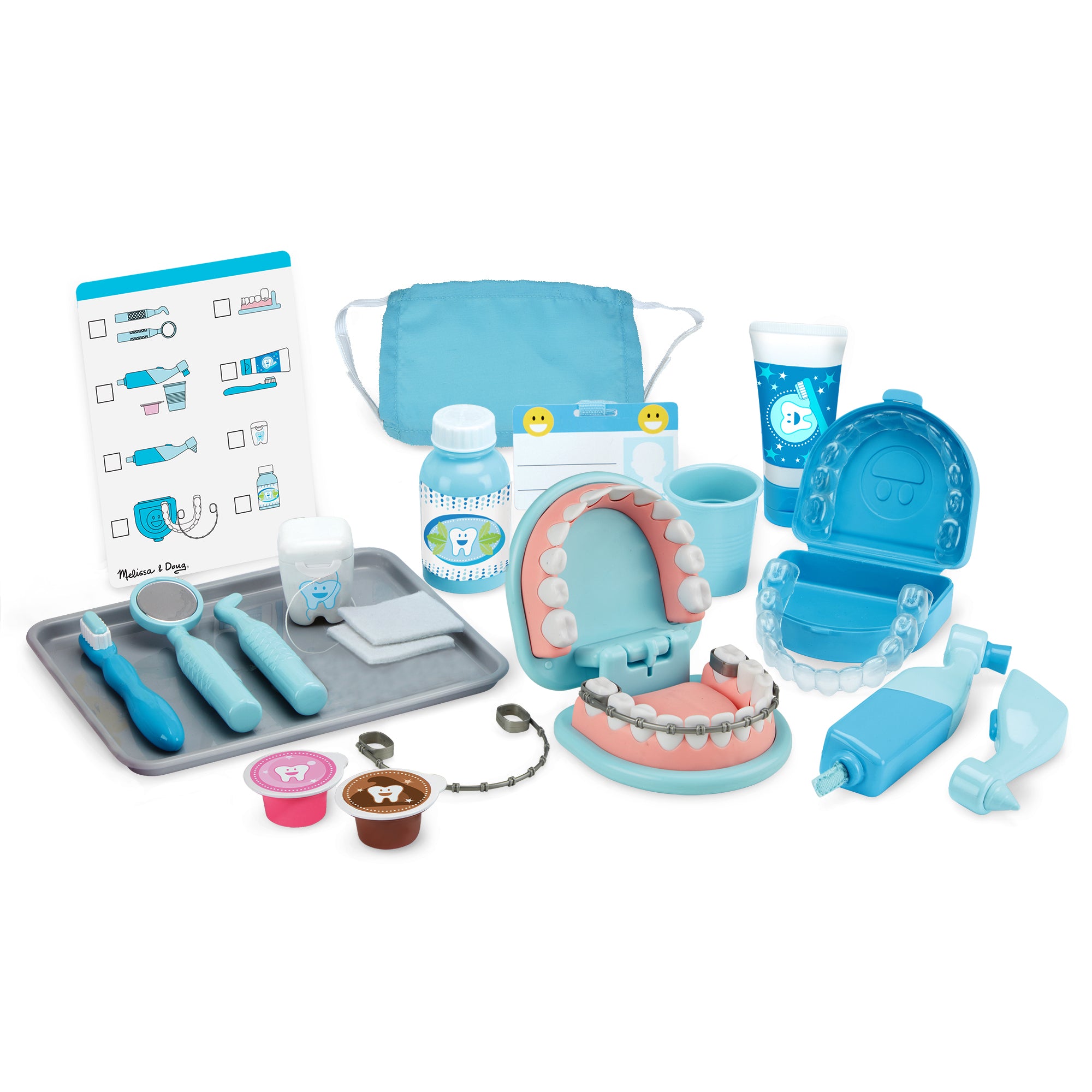 Melissa & Doug Super Smile Dentist Kit with oversized pretend teeth and tools
