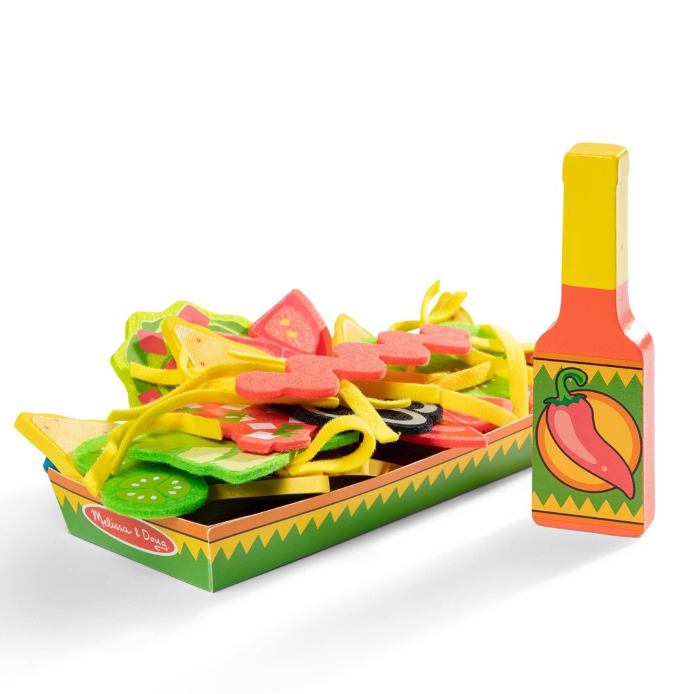 Melissa & Doug Nachos Wooden Play Food Set with toppings
