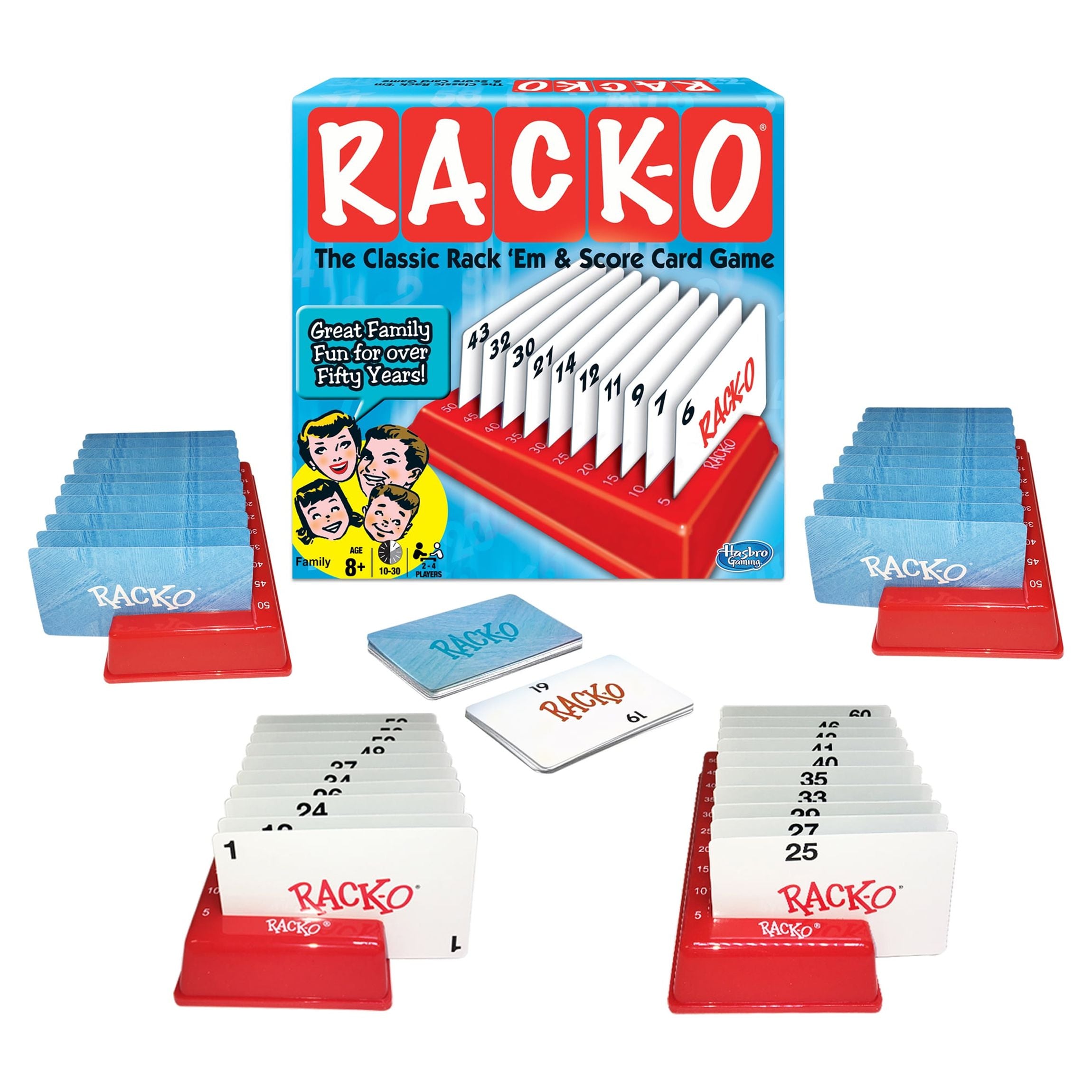 Players enjoying Rack-O card game at a table