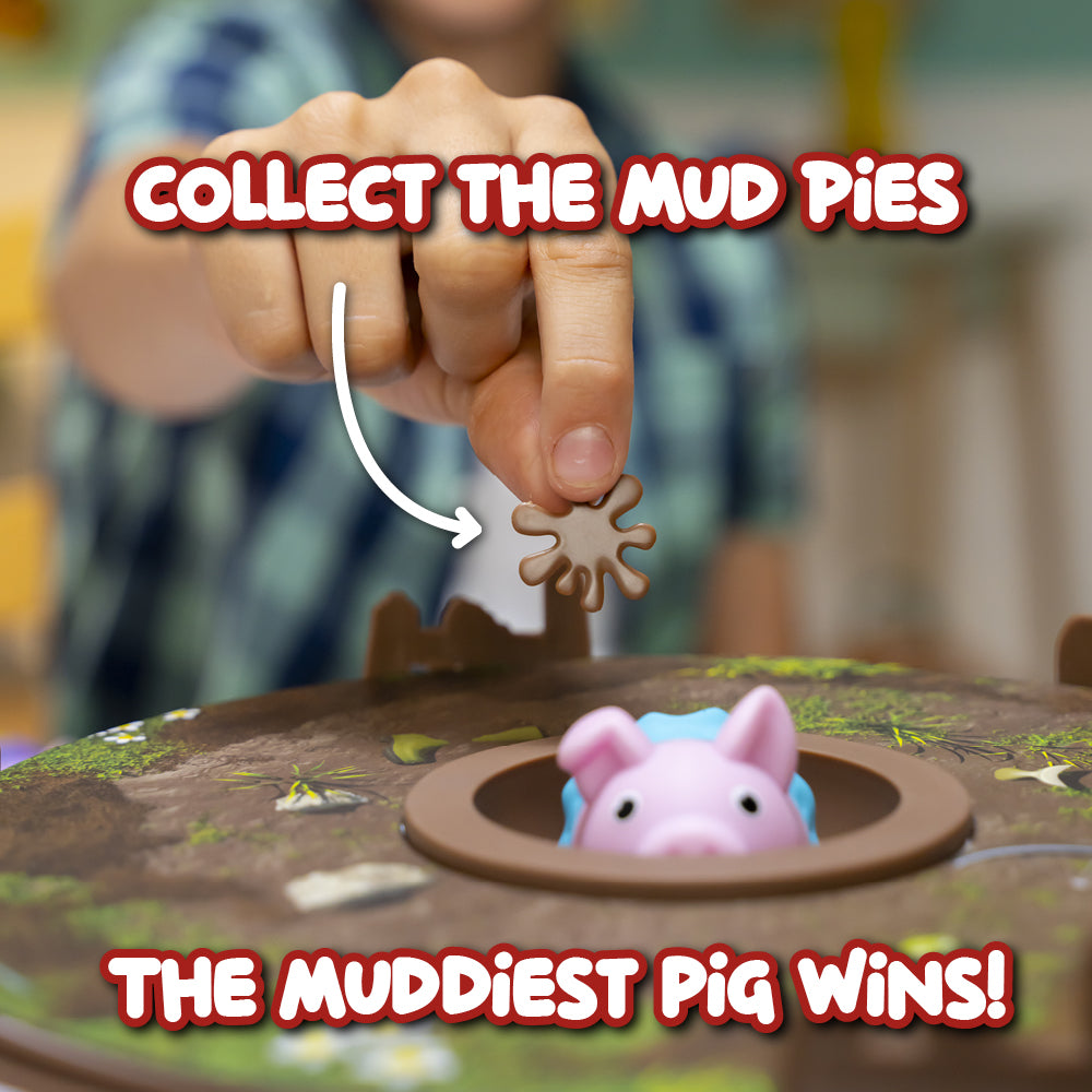 Colorful rubber pigs and game elements from PlayMonster’s Pigs on Trampolines
