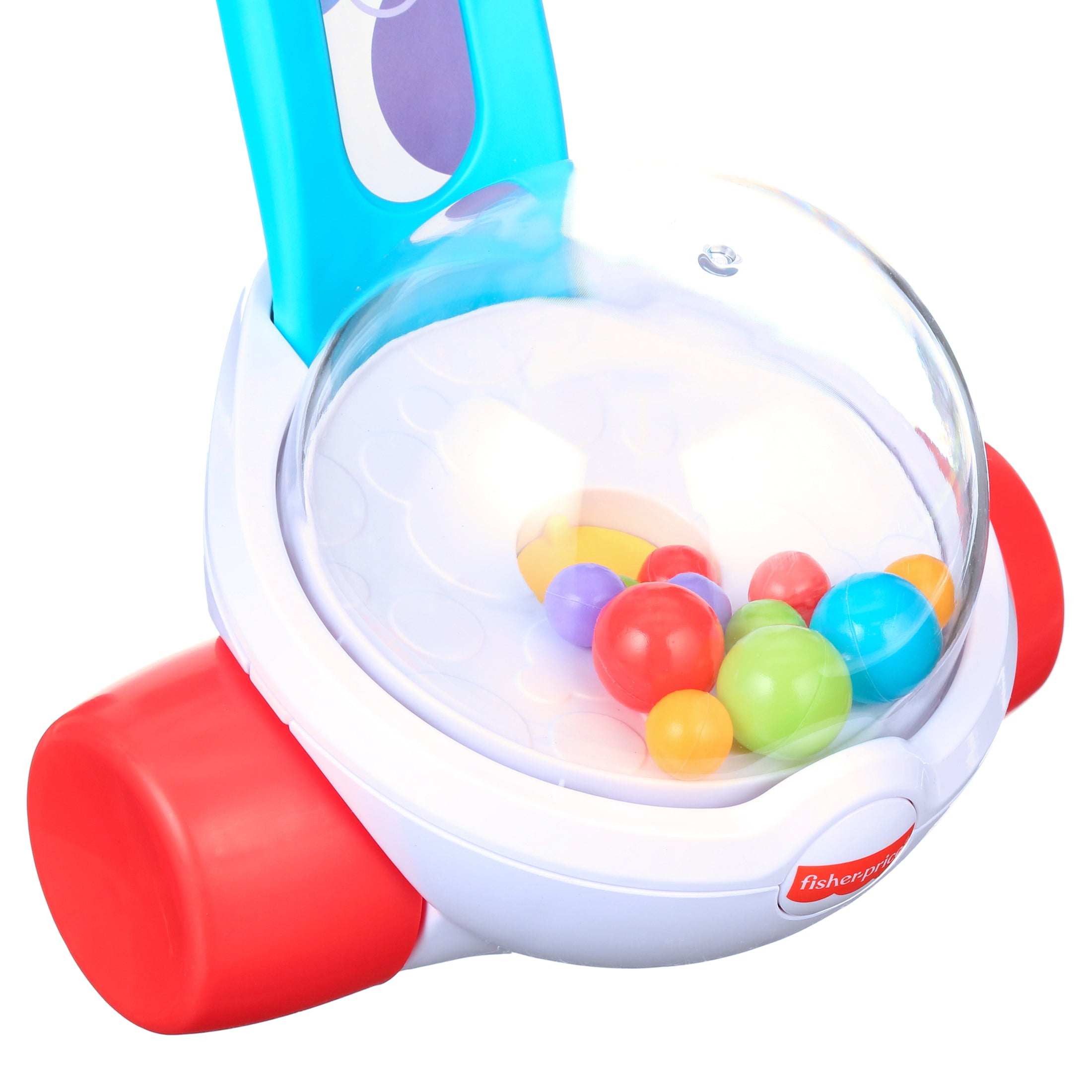 Toddler enjoying the interactive ball-popping action of the Fisher-Price toy
