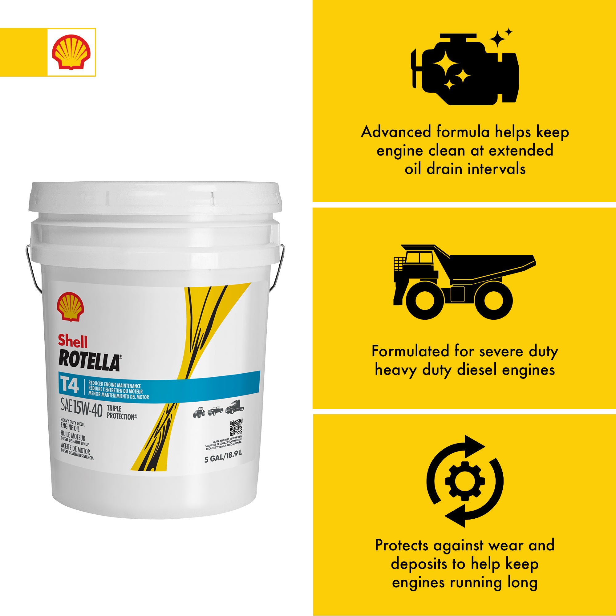 Heavy-duty 15W-40 engine oil for trucks and construction equipment
